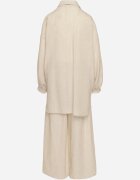 new collection Compleu Bej cu Pantaloni Largi și Cămașă cu Mâneci Bufante Stellise