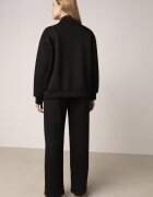new collection Compleu de trening din bumbac Negru Bluză cu fermoar și Pantaloni Tevrisa