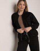new collection Compleu de trening din bumbac Negru Bluză cu fermoar și Pantaloni Tevrisa