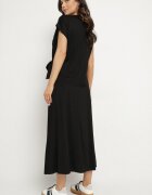 new collection Compleu Negru cu Viscoză Fustă și Bluză cu Legătură Davissael