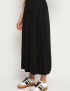 new collection Compleu Negru cu Viscoză Fustă și Bluză cu Legătură Davissael