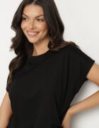 new collection Compleu Negru cu Viscoză Fustă și Bluză cu Legătură Davissael