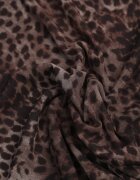 new collection Fustă din vâscoză din șifon cu imprimeu leopard și margine neregulată Pamenella Maro