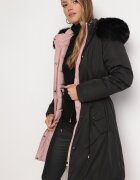 new collection Geacă dublă neagră până la genunchi cu șnur Tmayi