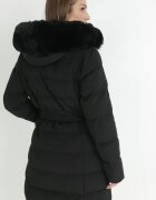 new collection Geacă Neagră Matlasată cu blană Balmo