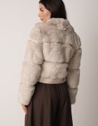 new collection Jachetă Bej de blană cu curea decorativă Sirunis