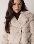 new collection Jachetă Bej de blană cu curea decorativă Sirunis