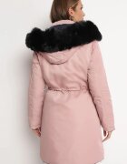 new collection Jachetă roz reversibilă până la genunchi cu șnur Tmayi