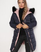 new collection Jachetă roz reversibilă până la genunchi cu șnur Tmayi