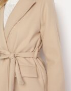 new collection Palton Bej deschis Lung Cămbrat cu Cordon Seraphette