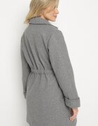 new collection Palton Gri închis cu croială tip halat cu încrețituri în talie și cordon Sartissa