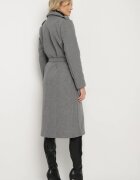 new collection Palton Gri închis Lung Cambrat cu cordon legat Seraphette