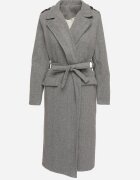 new collection Palton Gri închis Lung Cambrat cu cordon legat Seraphette