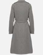 new collection Palton Gri închis Lung Cambrat cu cordon legat Seraphette