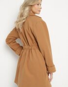 new collection Palton Maro cu croială de halat cu încrețituri în talie și cordon legat Sartissa