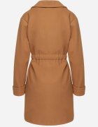 new collection Palton Maro cu croială de halat cu încrețituri în talie și cordon legat Sartissa