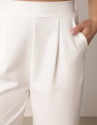 new collection Pantaloni Albi Eleganți cu Picioare Lărgi Kahinuni