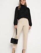 new collection Pantaloni Bej deschis Cigaretă High Waist Caphe