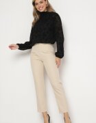 new collection Pantaloni Bej deschis Cigaretă High Waist Caphe