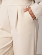 new collection Pantaloni Bej deschis Eleganti cu croi larg Kahinuni