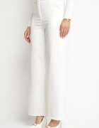 new collection Pantaloni de costum albi cu talie înaltă Vivisora