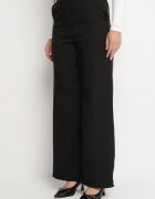 new collection Pantaloni de costum negri cu talie înaltă Vivisora
