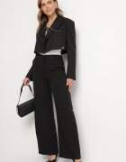 new collection Pantaloni de costum negri cu talie înaltă Vivisora