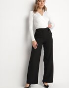 new collection Pantaloni de costum negri cu talie înaltă Vivisora