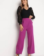 new collection Pantaloni Elegante Violet cu Croială Largă Kahinuni