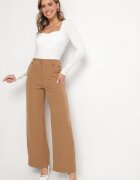 new collection Pantaloni Maro De costum cu talie înaltă Vivisora