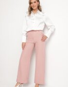 new collection Pantaloni Roz de costum cu talie înaltă Vivisora