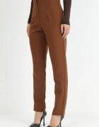 new collection Pantaloni țigaretă Maro închis High Waist Caphe