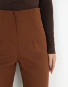 new collection Pantaloni țigaretă Maro închis High Waist Caphe