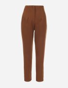 new collection Pantaloni țigaretă Maro închis High Waist Caphe