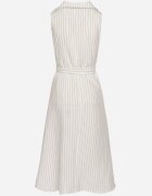 new collection Rochie Albă cu croi de cămașă Fără mâneci cu cordon legat Liriora