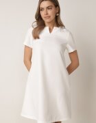 new collection Rochie Albă Trapezoidală Mini cu Buzunare Hreona