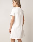new collection Rochie Albă Trapezoidală Mini cu Buzunare Hreona