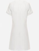 new collection Rochie Albă Trapezoidală Mini cu Buzunare Hreona
