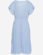 new collection Rochie Albastră Deschisă Plisată cu croi evazat și decolteu în V Rissara