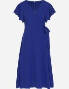 new collection Rochie Albastră Petrecută Cloche cu Cordon în Talie Dannila