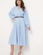 new collection Rochie Albastru deschis Evazată cu curea Aidyn
