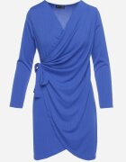 new collection Rochie Albastru marin Petrecută Mini Legată în Talie Icona