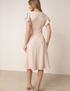 new collection Rochie Bej Cloș Petrecută cu Cordon în Talie Dannila
