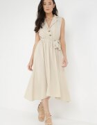 new collection Rochie Bej cu curea Kydasia