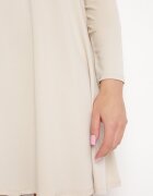 new collection Rochie bej Mini Trapez Plus Colier cu Pandantive Metalice Alercha