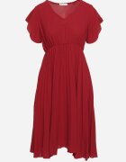 new collection Rochie Bordo Plisată cu o croială evazată și decolteu triunghiular Rissara