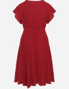 new collection Rochie Bordo Plisată cu o croială evazată și decolteu triunghiular Rissara