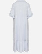 new collection Rochie cămașă Albastru deschis cu Volan Decorativ Daviravie
