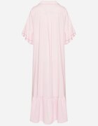 new collection Rochie cămașă roz cu Volan Decorativ Daviravie