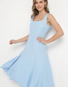 new collection Rochie Clasică Albastră Evazată Delure